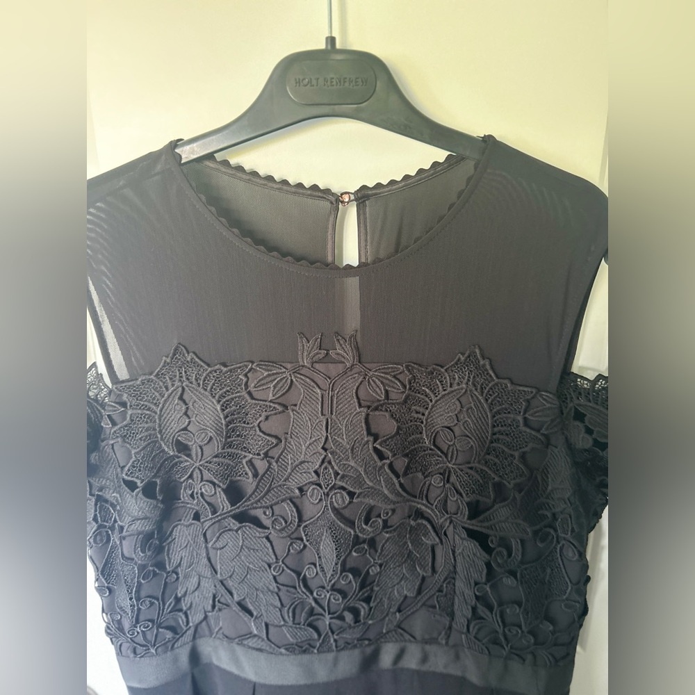 Ted Baker Structured Dress with Lace detailing - Picture 6 of 6